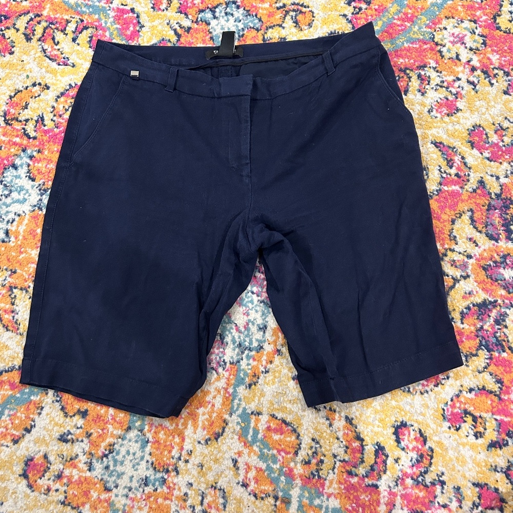 Navy White House Black Market Bermuda Shorts